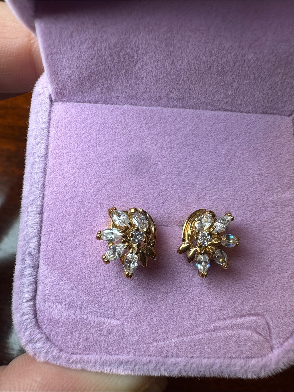 3063-Swarovski Crystal Element Silvertone post earrings.